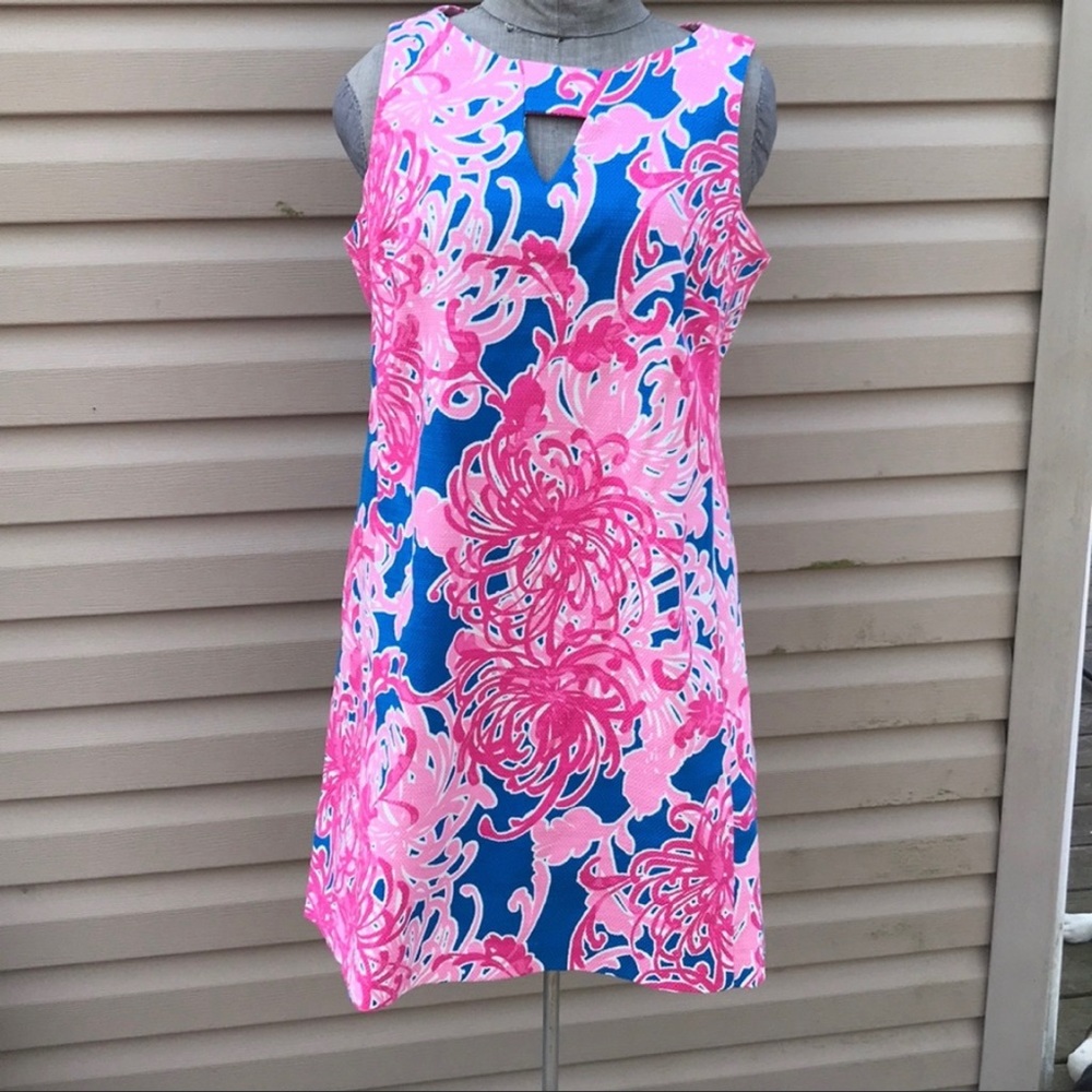 Just Taylor womens sheath dress-pink/blue-Sz 14P